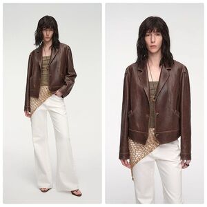 New Firelady Fur Vintage Old Stories Waxed Sheepskin Jacket Size Small​​